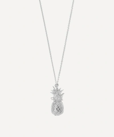 Alex Monroe Pineapple Necklace In Silver