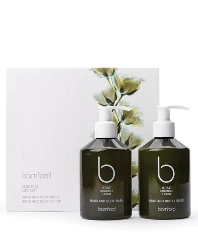 Bamford Rose Duo Gift Set 2 X 250ml In Pink