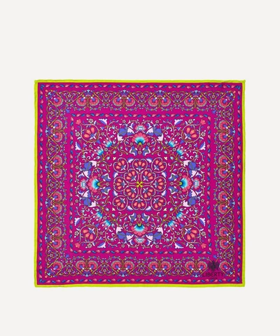 Liberty London Lodden 45 X 45 Silk Neckerchief In Lodden Aubergine