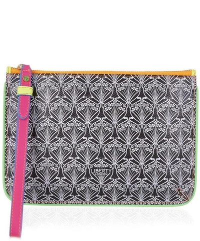 Liberty London Neon Wristlet In Iphis Canvas In White