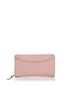 Tory Burch Alexa Zip Leather Continental Wallet In Dark Pink Quartz/gold