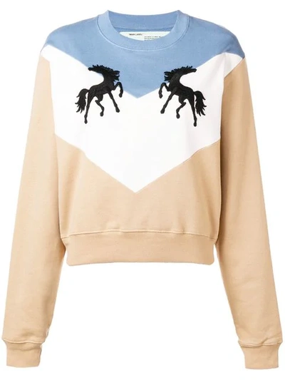 Off-white Twisting Horses Sweater In Neutral