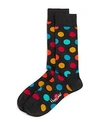 Happy Socks Big Dot Socks In Grey Multi