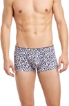 2(x)ist Sliq Micro Trunks In Cheetah Print English Rose