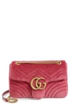 Gucci Medium Gg Marmont 2.0 Matelasse Velvet Shoulder Bag - Purple In Raspberry