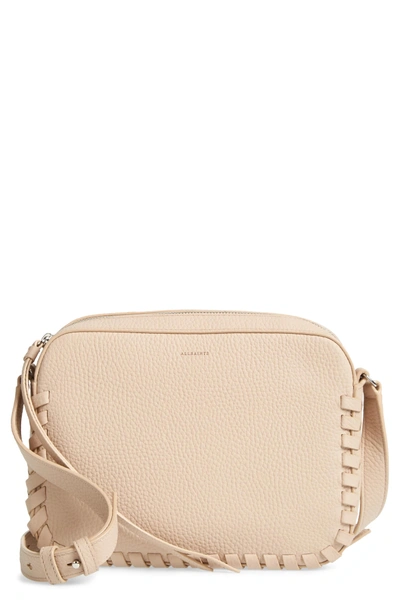 Grey Allsaints Kepi Mini Leather Crossbody Bag Allsaints Kepi Mini Leather  Crossbody Bag Beige In Natural