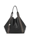 Botkier Baily Reversible Calfskin Leather Tote - Black