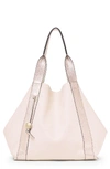Botkier Baily Reversible Calfskin Leather Tote - Ivory In Blossom