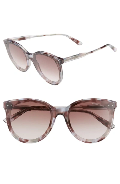 Bottega Veneta 61mm Cat Eye Sunglasses - Violet Havana