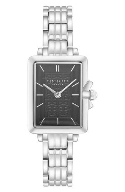 Ted Baker Tess Bracelet Watch, 20mm In Silver/ Black/ Silver