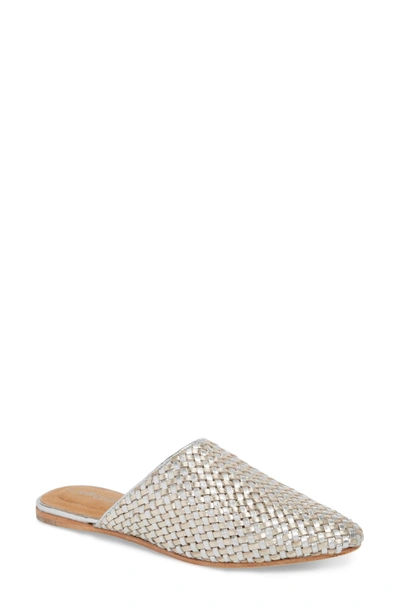 Jeffrey Campbell Dashi Woven Mule In Silver/ Gold Leather