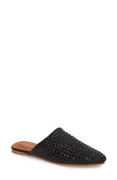 Jeffrey Campbell Dashi Woven Mule In Black Patent