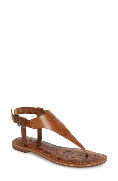 Seychelles Laxmi Embossed Sandal In Brown Leather