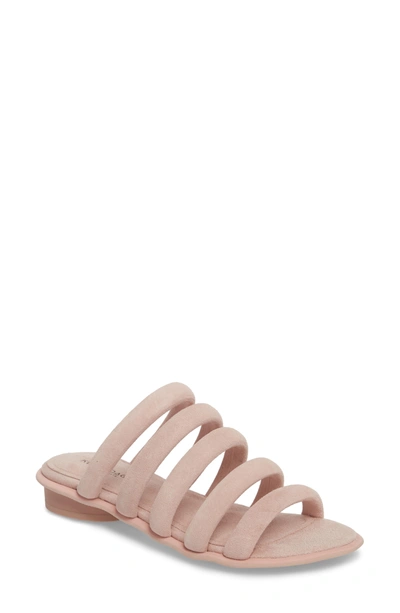 Kelsi Dagger Brooklyn Saga Strappy Slide Sandal In Pale Pink