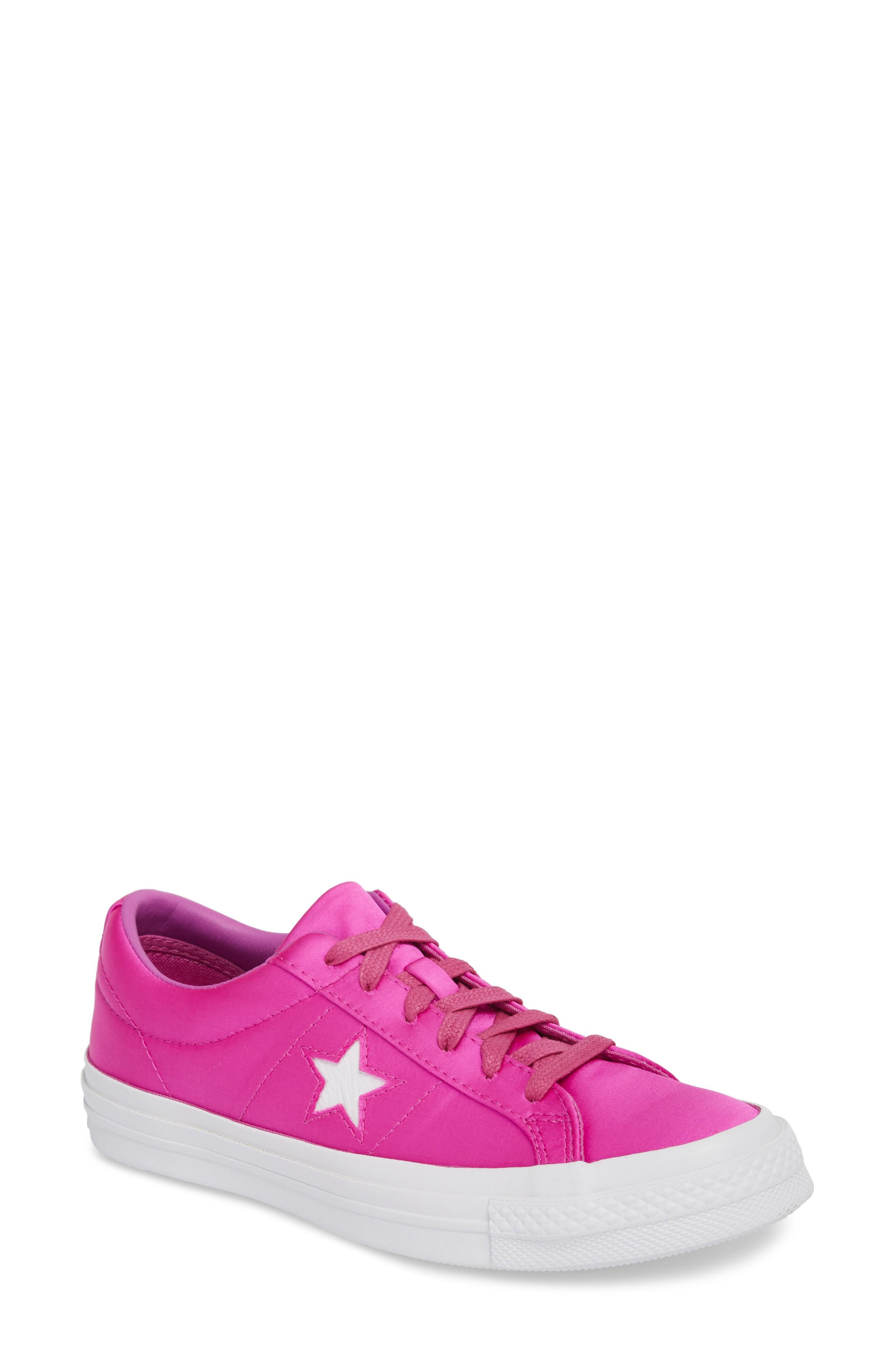 magenta converse sneakers