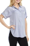 Vince Camuto Hammered Satin Blouse In Crocus Petal