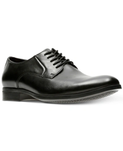 Clarks Men's Conwell Plain-toe Oxfords Men's Shoes In Black Leather