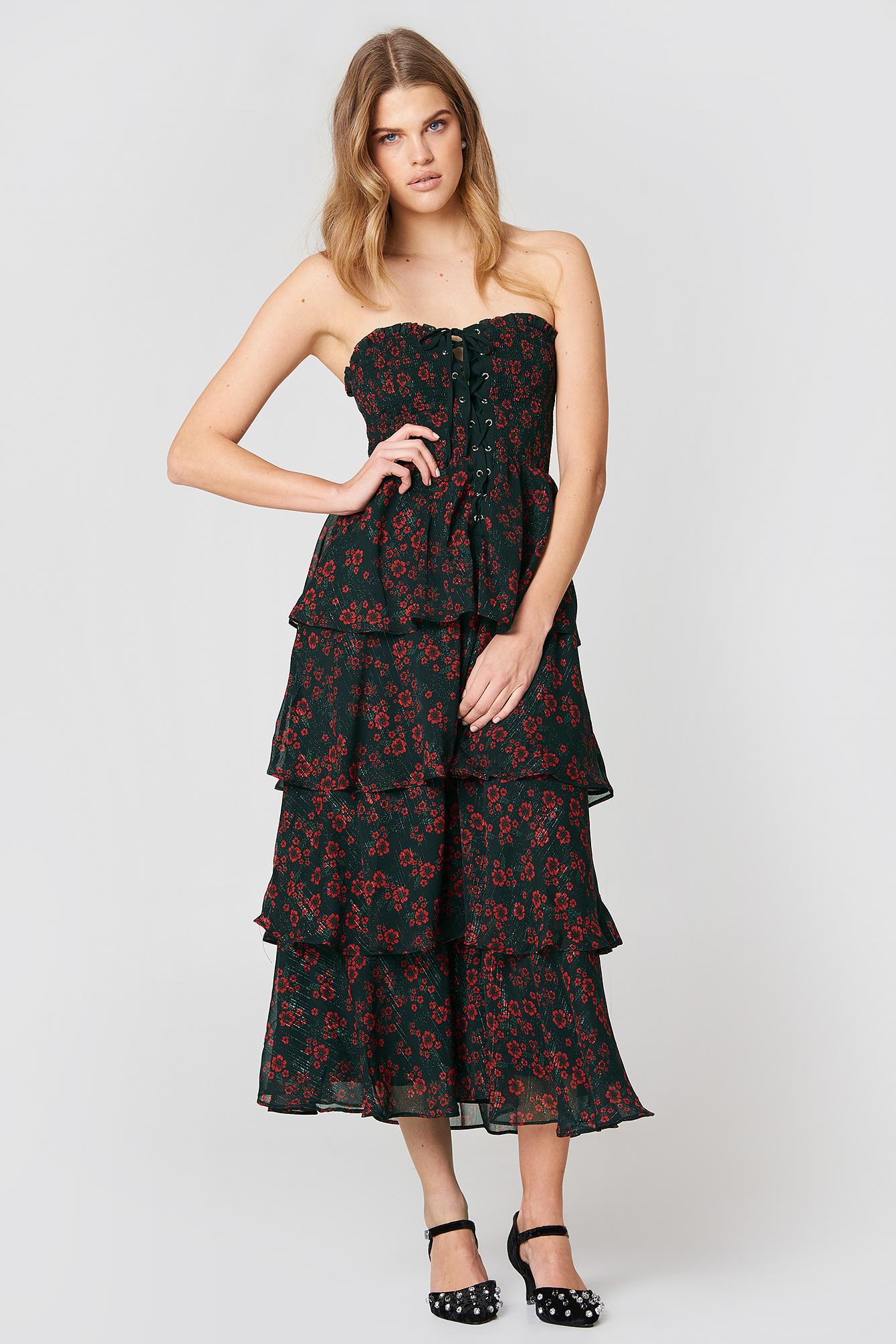 endless rose front tie maxi dress