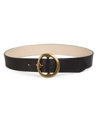 B-low The Belt Bell Bottom Smooth Leather Belt In Black