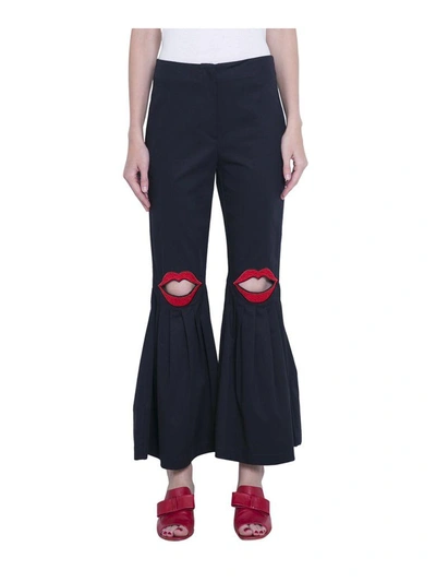 Vivetta Embroidered Pants In Blu