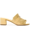 Tod's Pantoletten Mit Fransen - Gelb In Yellow