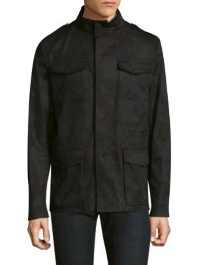 Etro Sahariana Sport Cotton Jacket In Navy