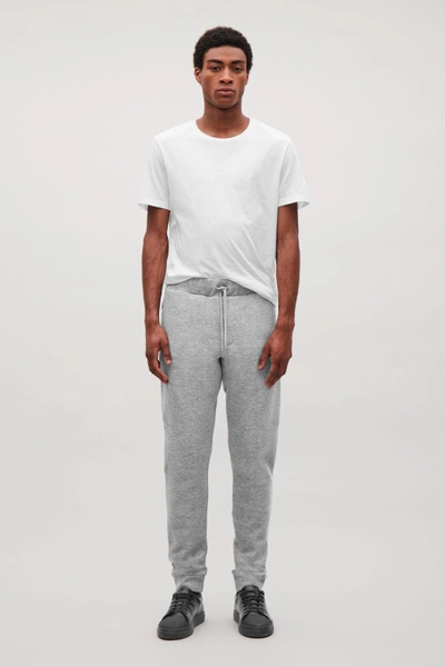 Cos Relaxed Jersey Trousers In Grey