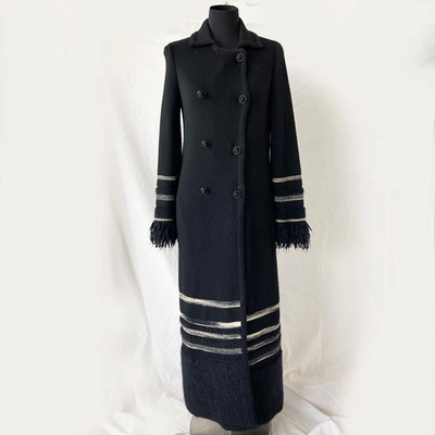 Pre-owned M Missoni Black Wool Coat In Used / 40 It / Black