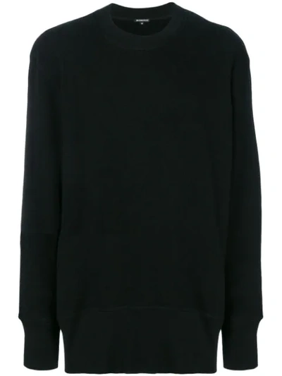 Ann Demeulemeester Plain Sweatshirt In Black