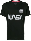 Alpha Industries X Nasa Reflective Logo-print T-shirt In Black
