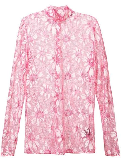 Calvin Klein 205w39nyc Floral Lace Top - Pink