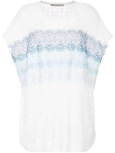 Ermanno Ermanno Lace Inserts T-shirt - White