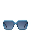 Mcm Square Half Diamond Sunglasses In Blue Pattern