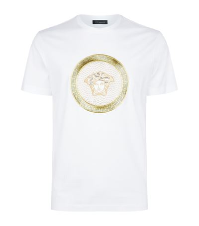 Versace Medusa Embellished T-shirt | ModeSens