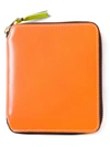 Comme Des Garçons Super Fluo Zip-around Wallet Orange In Multicolor