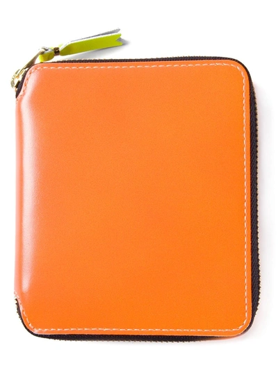 Comme Des Garçons Super Fluo Zip-around Wallet Orange In Multicolor