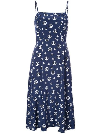 Harley Viera-newton Harley Viera Newton Nora Peace Sign Dress - Blue