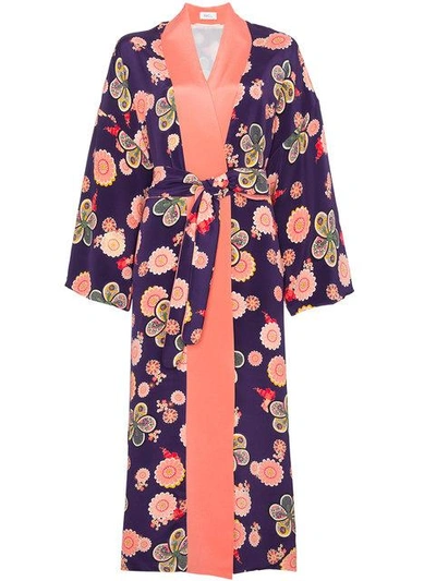 Racil Floral Silk Wrap Maxi Dress In Multicolour