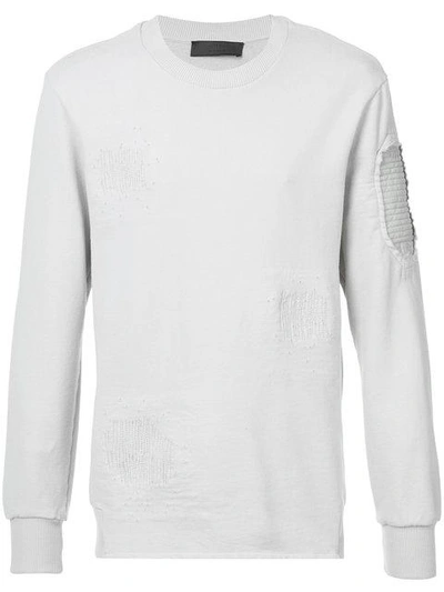 Rh45 Distressed Sweatshirt In Grey