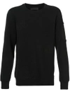 Rh45 Distressed Sweatshirt - Black
