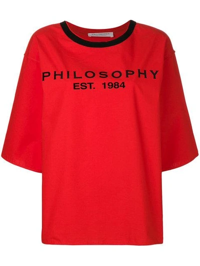 Philosophy Di Lorenzo Serafini Poplin T-shirt - Red