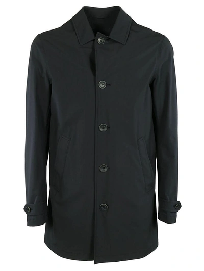 Herno Classic Raincoat In Black