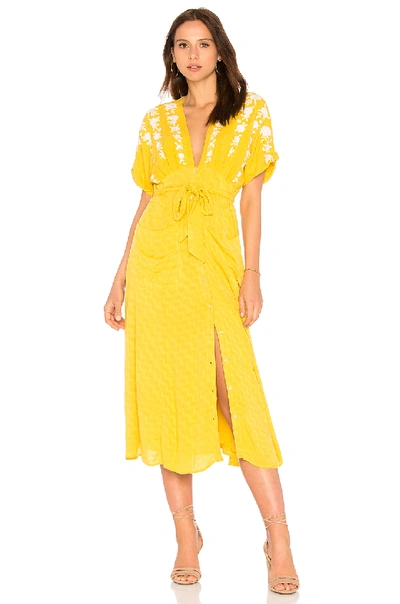 Free People Love To Love You Dress In Yellow