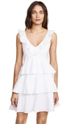 Kos Resort Tiered Mini Dress In White
