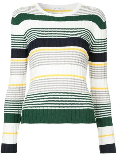 Guild Prime Contrast Stripe Ribbed Top - Multicolour In Multicolour