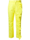 Msgm Frill Trim Trousers - Yellow