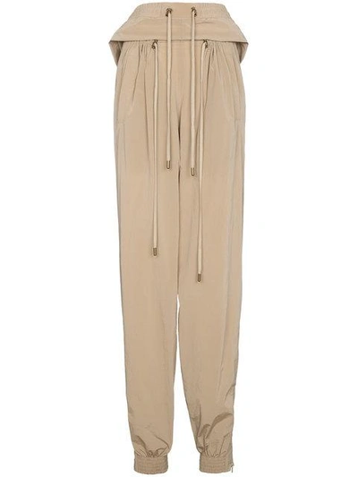 Y/project Y / Project Cropped Track Pants With Double Drawstring - Neutrals