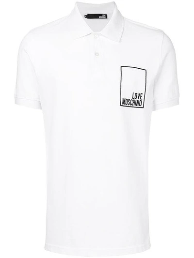 Love Moschino Logo Print Polo Shirt