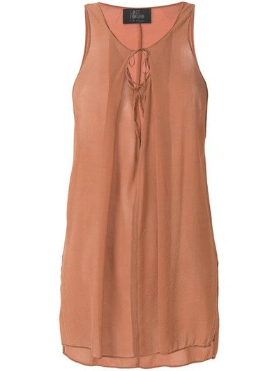 Lost & Found Ria Dunn Flared Tank Top - Brown