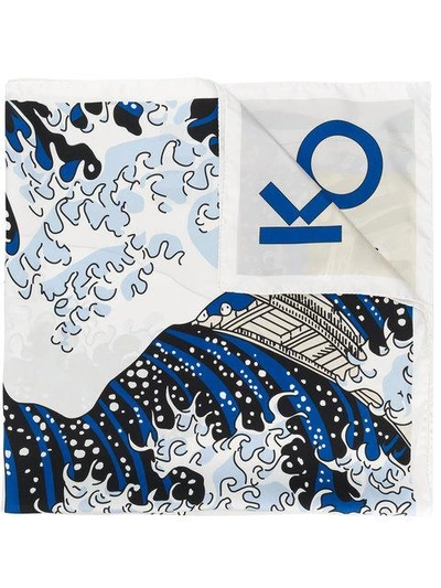 Kenzo Wave Print Scarf